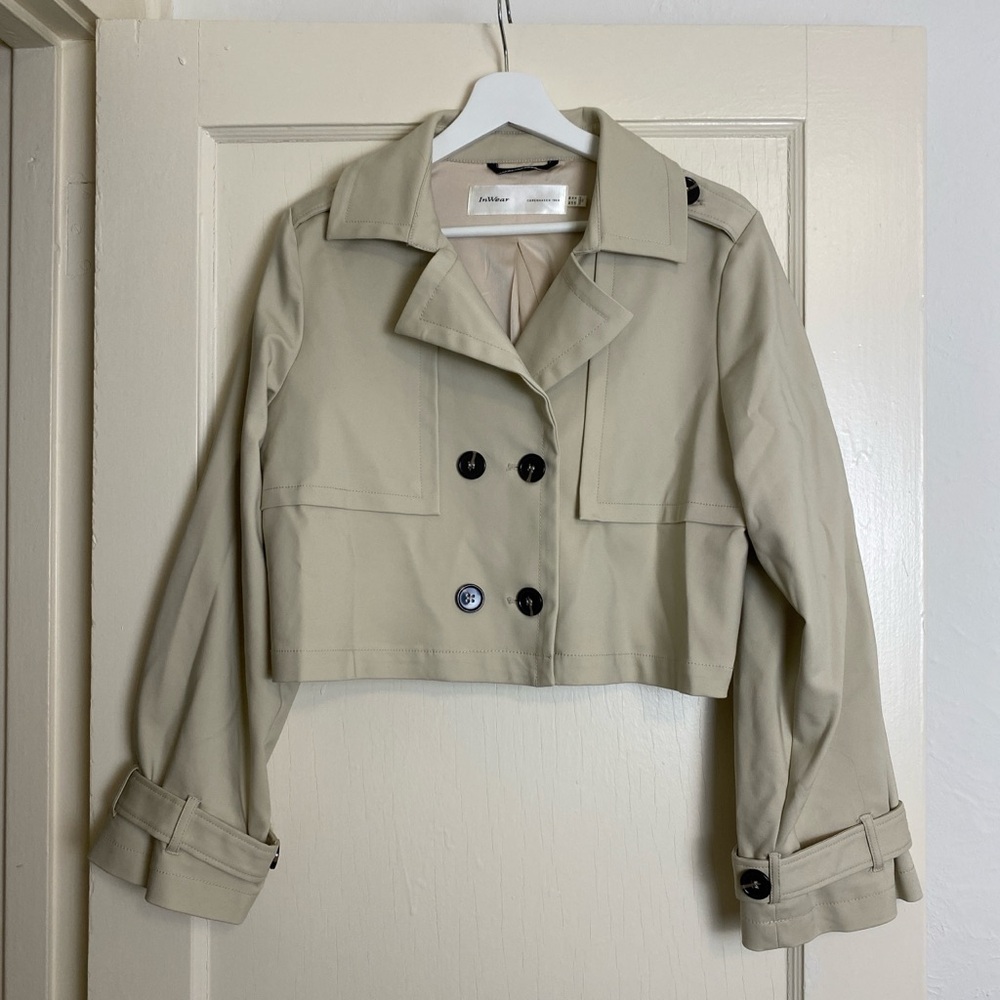 InWear Cropped Trench Jacket Perfect Condition.  Barely Worn.